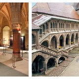 A vajdahunyadi vár: a lovagterem és a vár udvara