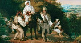 Barabás Miklós: Vásárra induló román család (1843, klasszicizmus)