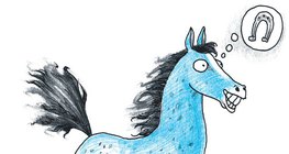 Kiscsikó a nagy hírű kovács által készített patkóról ábrándozik