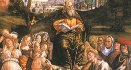 Luca Signorelli: Mózes utolsó cselekedetei (freskó, Sixtus-kápolna, Róma, Kr. u. 1480 k.)