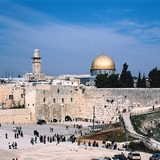 The Western Wall and the Dome of the Rock in Jerusalem