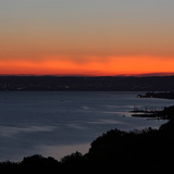Sunset after a volcanic eruption