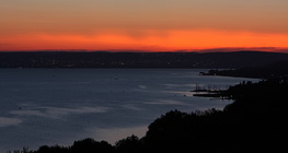 Látványos naplemente vulkánkitörés után