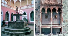 A felújított visegrádi palota fő látnivalója a szökőkút és az oroszlános kút