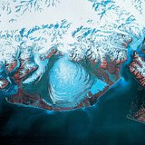 Cirque glacier (satellite image)