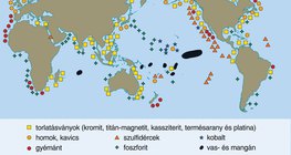 Üledéskőzet- és érclelőhelyek a világtengerben