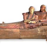 Etruscan sarcophagus depicting a married couple (Cerveteri, Rome, around 520 BC)