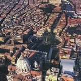 A Szent Péter tér légifelvétele (barokk)