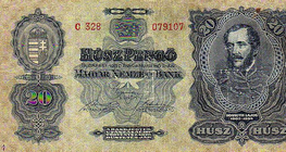 Húsz pengős bankjegy