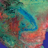 Satellite image of the Carpathian Basin