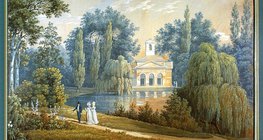 Johann Baptist Pölt: Részlet az Esterházy-kastély parkjából (Kismarton)