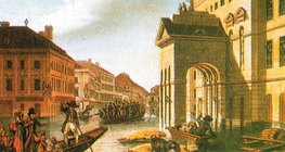 A Duna 1838-as áradása Pesten