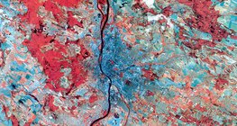 Budapest és környéke műholdfelvételen