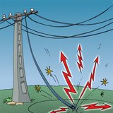 Never approach a torn power line!