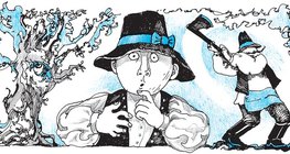 Favágó és fia az erdőben