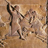 Assurbánapli vadászata (Ninive, Mezopotámia, Kr. e. 650 körül)