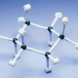 The stick model of a cyclohexane molecule