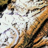 Satellite image of the Alps