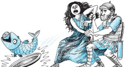 Római katona lefogja a rabszolgalányt