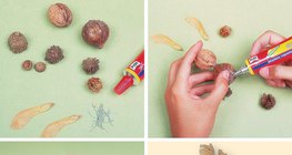 Figurák készítése őszi termésekből 