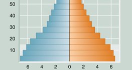 Gyorsan növekvő népességű országok korfája