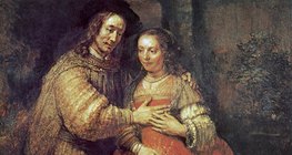 Rembrandt: Izsák és Rebekka (1666 körül, barokk)