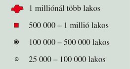 A lakosság jelölése a térképen