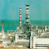 Reactor No. 4 after the Chernobyl disaster