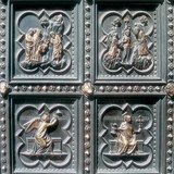 Moulded reliefs on the southern door of the Baptistry of Saint John in Florence (Ghiberti, 1452, Renaissance)