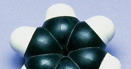 A benzolmolekula kalottmodellje