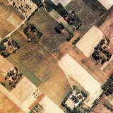 Aerial view of a rural area