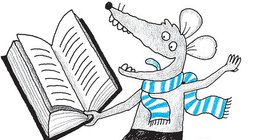 Könyvmoly egérke fázik a könyvtárban, ezért olvasás közben is aerobikozik