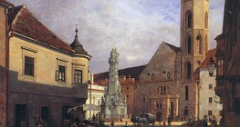 Schickedanz Albert: A Szentháromság tér a Várban (1903)