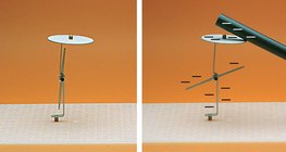 Az elektroszkóp mutatója elektromos állapotban kitér