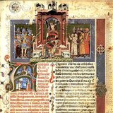 Written source: an old, hand-written and painted book