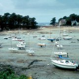 Low tide in the bay of Saint-Malo