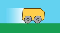 Uniform motion of a car along a straight line