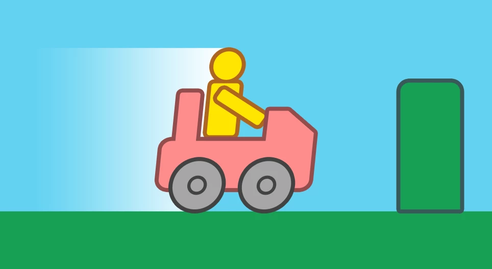 Head-on collision with a wall