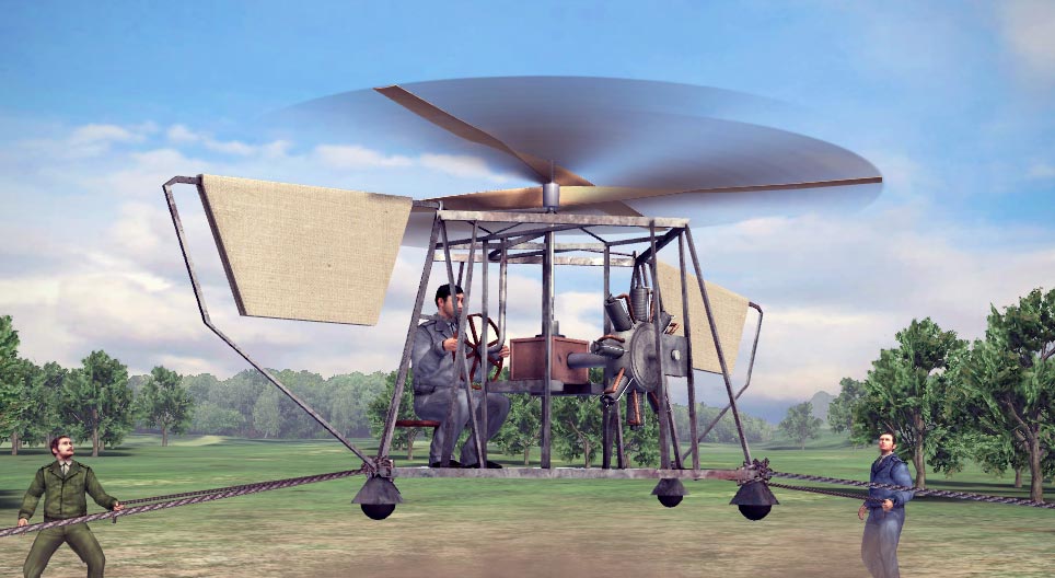 Experiência com helicóptero (Oszkár Asbóth, 1928)