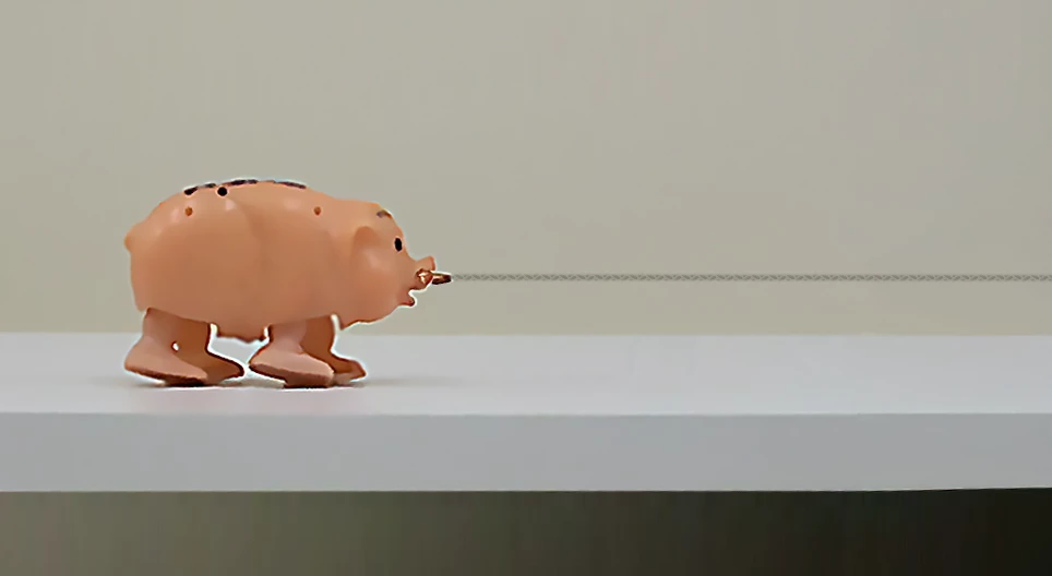 The motion of a walking toy