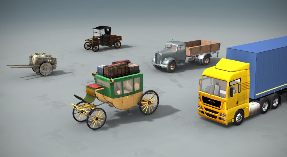 Desenvolvimento do transporte de mercadorias