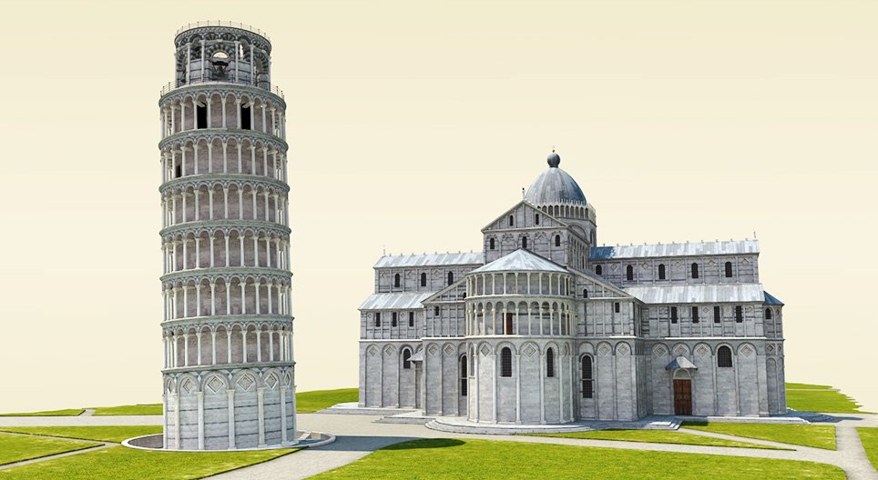Torre inclinada de Pisa (século XIV)
