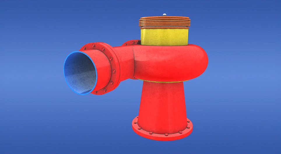 Vattenturbin, generator