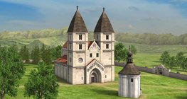 Romanesque style Benedictine church (Ják, Hungary)