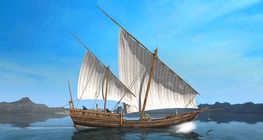 Арабын уламжлалт дарвуулт онгоц (Самбук)