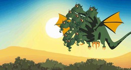 A lóvá tett tízfejű sárkány