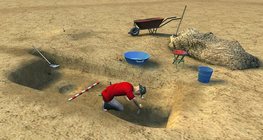 Археологийн малтлага (нүхэн гэр)