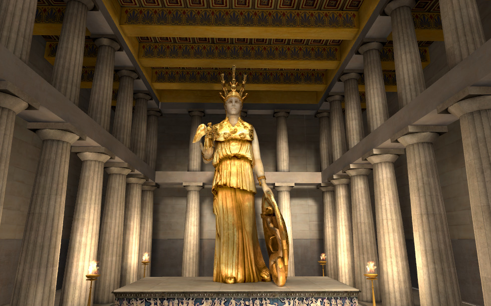Nữ thần Athena Đền Parthenon