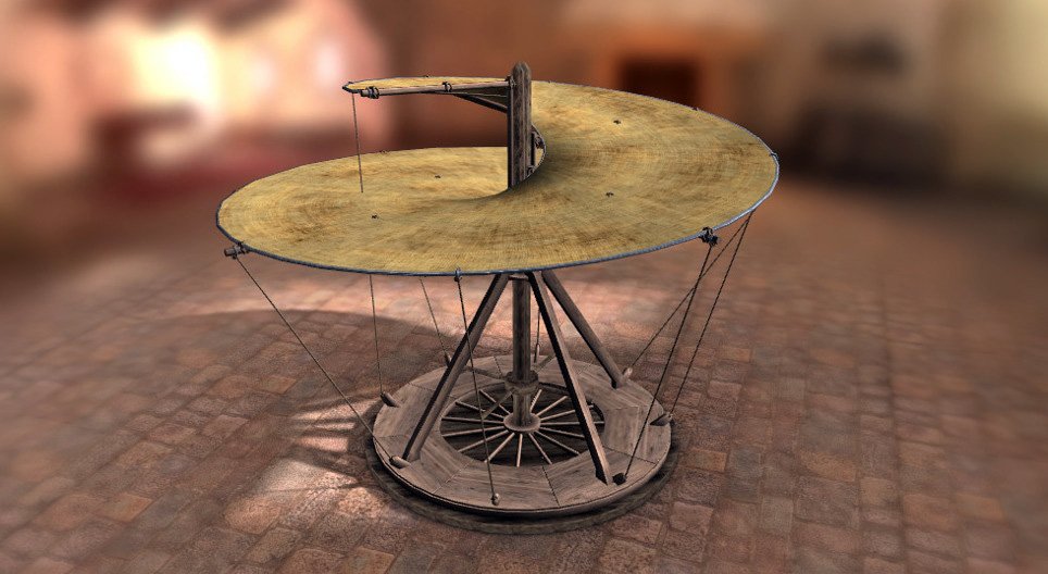 Leonardo da Vinci’s inventions – Aerial screw (around 1489)